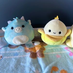 Junie Banana and Keith Dragon Squishmallow Clips